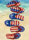 Freedom Flip Flops Vertical - Beach Art Print