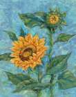 Impressions of Sunflowers II - Bright Art Print