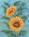 Impressions of Sunflowers III - Bright Art Print