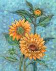 Impressions of Sunflowers IV - Bright Art Print