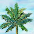 Hana Palm I - Blue Coastal Print