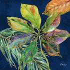 Spectrum Palm Fronds III - Navy Coastal Print