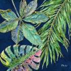 Spectrum Palm Fronds IV - Navy Coastal Print