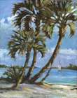 Impressions of Palms - Bayside I Art Print
