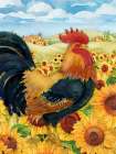 Sunflower Roost Vertical Art Print