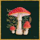Gilded Mushrooms IV Art Print