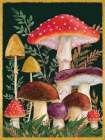 Gilded Mushrooms Vertical Art Print