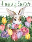 Floral Field Bunny I - Wood Art Print