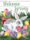 Floral Field Bunny II - Wood Art Print
