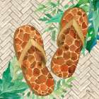 Jungle Flip Flops II Art Print