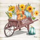 Harvest Wagon II - Wood Art Print
