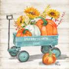 Harvest Wagon IV - Wood Art Print