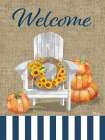 Newport Fall Adirondack Vertical I Art Print