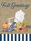 Newport Fall Adirondack Vertical II Art Print