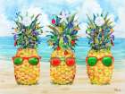 Christmas Cool Kona Pineapples Horizontal II Art Print