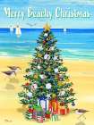 Seaside Christmas Tree Vertical Art Print