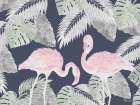 Monochrome Flamingos Horizontal Coastal Print