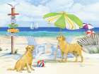 Dog Beach Day Horizontal II Art Print