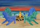 Adirondack Beach Sunset Horizontal Art Print by Paul Brent