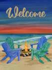 Adirondack Beach Sunset Vertical Art Print