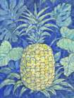 Blue Hawaii Pineapple I Coastal Print