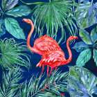 Flora Flamingos III Coastal Print