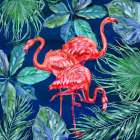 Flora Flamingos IV Art Print