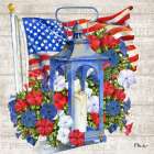 Patriotic Lantern III Art Print
