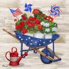 Patriotic Cart I Art Print