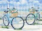 Floral Beach Bicycle Horizontal Art Print