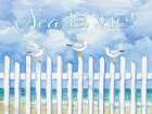 Seagull Perch Horizontal Art Print