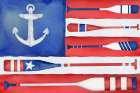 Patriotic Oar Flag Horizontal Art Print