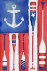 Patriotic Oar Flag Vertical Art Print