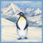 Winter Penguins IV Art Print