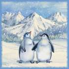 Winter Penguins V Art Print