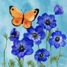 Poetic Butterfly V Art Print