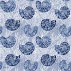 Ammonite Shell Repeat - Indigo Coastal Print