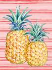 Brushstroke Pineapple Vertical Art Print