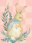 Eucalyptus Bunny Vertical I - Checkered Art Print