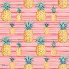 Brushstroke Pineapple Repeat I Art Print
