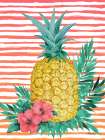 Bora Bora Pineapple Vertical - Sunset Art Print