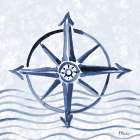 Brushstroke Nautical III - Indigo Art Print