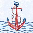 Brushstroke Nautical IV Art Print