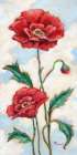 Cloudscape Poppies I Art Print