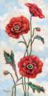 Cloudscape Poppies II Art Print