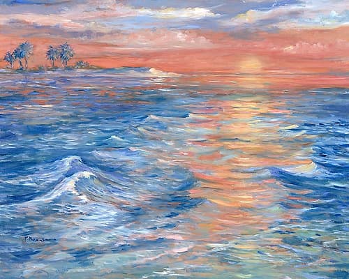 Sunset Island Art Print