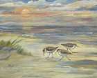 Sunset Sandpipers Art Print