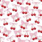 Lucky Cherries Repeat - Pink Art Print