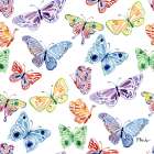 Brushstroke Butterflies Repeat Art Print