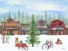Holiday Town Horizontal Art Print